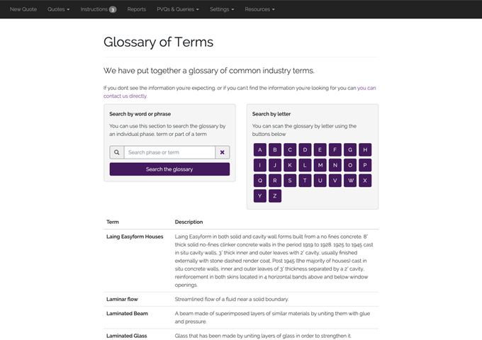 Glossary of Term